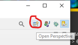 Opening git perspective